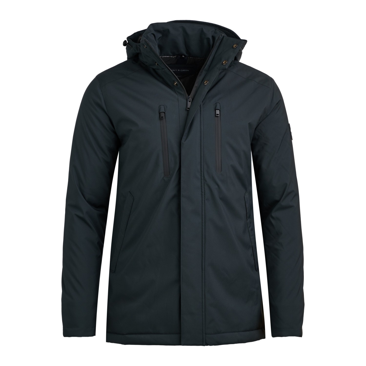 Unisex Τζάκετ με Αποσπώμενη Κουκούλα NAVY & GREEN Unisex Τζάκετ με Αποσπώμενη Κουκούλα NAVY & GREEN