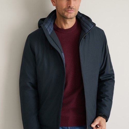 Unisex Τζάκετ με Αποσπώμενη Κουκούλα NAVY & GREEN