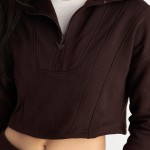 Γυναικεία Cropped Μπλούζα με Φερμουάρ SUGARFREE