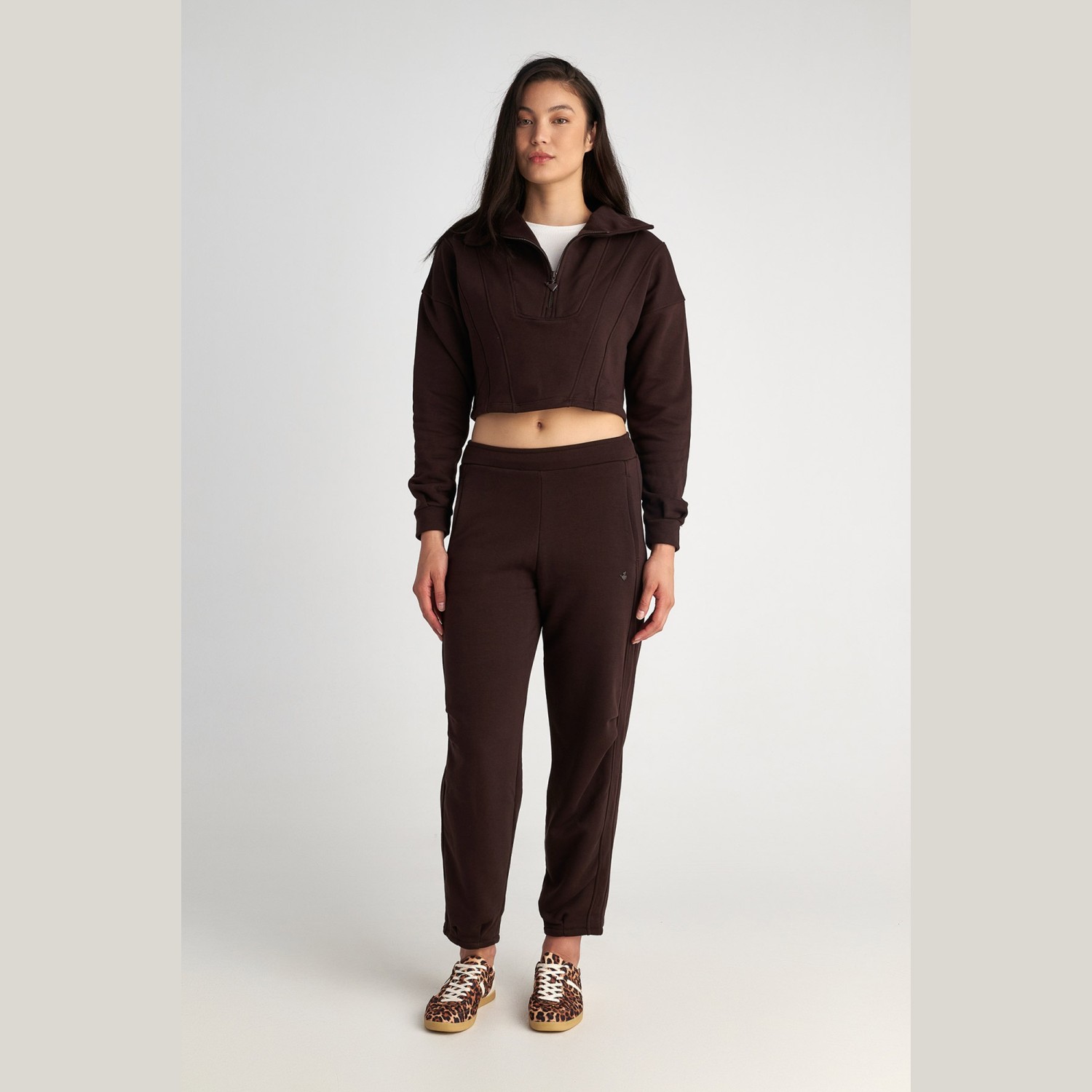 Γυναικεία Cropped Μπλούζα με Φερμουάρ SUGARFREE