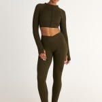 Γυναικεία Cropped Ζακέτα με Φερμουάρ SUGARFREE