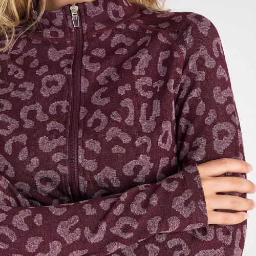 Γυναικεία Ζακέτα με Φερμουάρ και Animal Print SUGARFREE