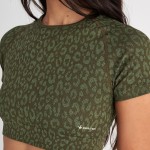 Γυναικεία Crop Μπλούζα με Animal Print SUGARFREE