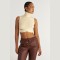 Γυναικείο Αμάνικο Crop Top Ζιβάγκο με Λεπτομέρεια SUGARFREE