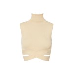Γυναικείο Αμάνικο Crop Top Ζιβάγκο με Λεπτομέρεια SUGARFREE