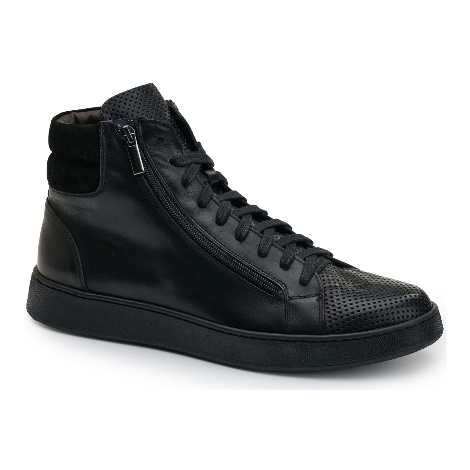 Unisex Δερμάτινο Μποτάκι με Φερμουάρ NAVY & GREEN Unisex Δερμάτινο Μποτάκι με Φερμουάρ NAVY & GREEN