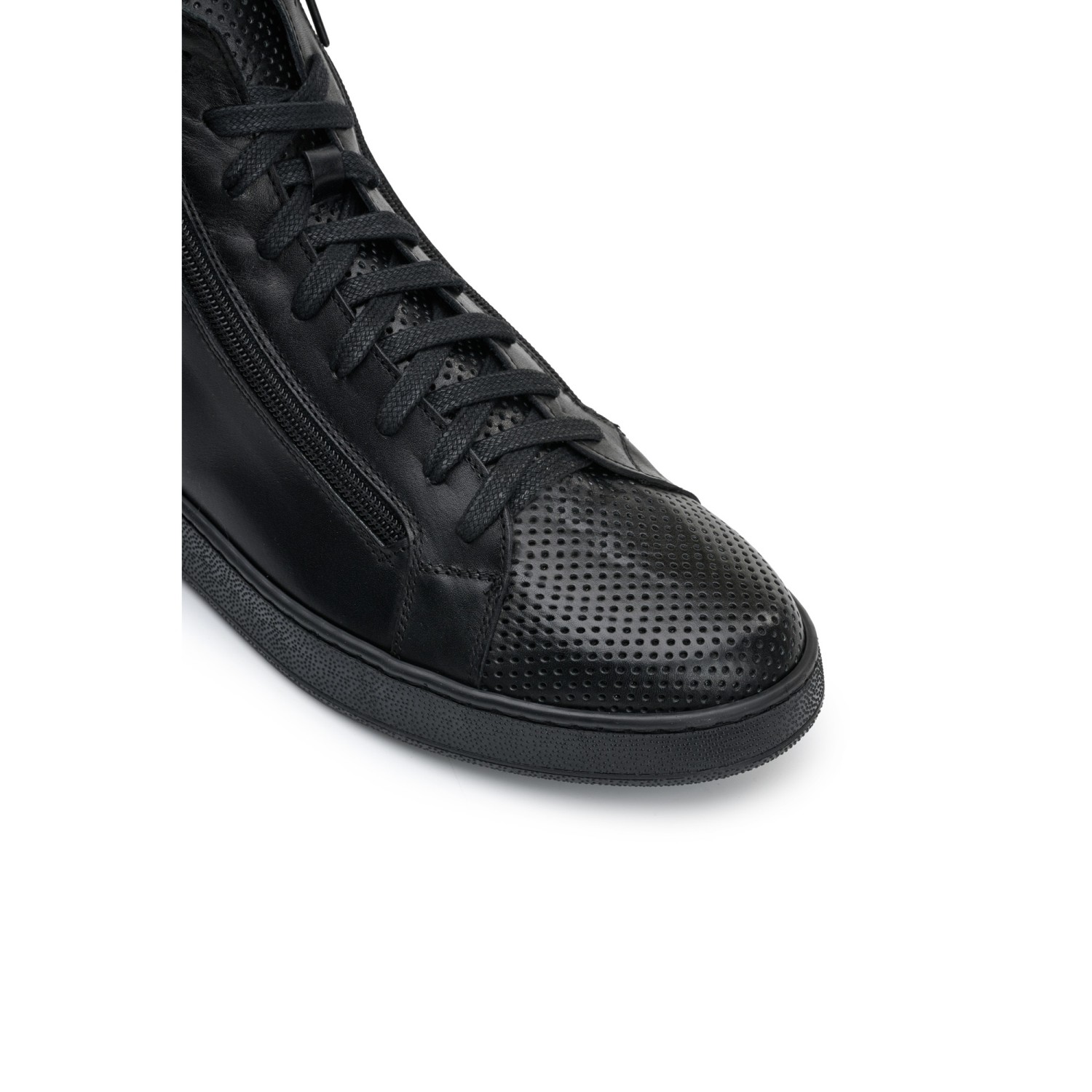 Unisex Δερμάτινο Μποτάκι με Φερμουάρ NAVY & GREEN Unisex Δερμάτινο Μποτάκι με Φερμουάρ NAVY & GREEN