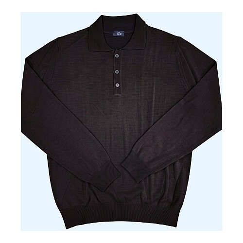 ΠΛΕΚΤΟ POLO 50% LANA 50% ACRILICA ΜΟΝΟΧΡΩΜΟ