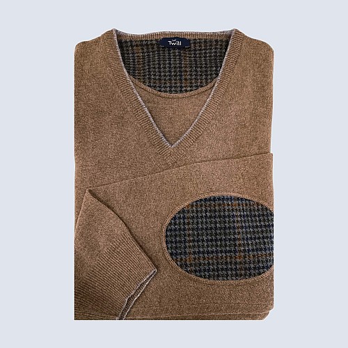 ΠΛΕΚΤΟ WOOL V NECK ΜΟΝΟΧΡΩΜΟ