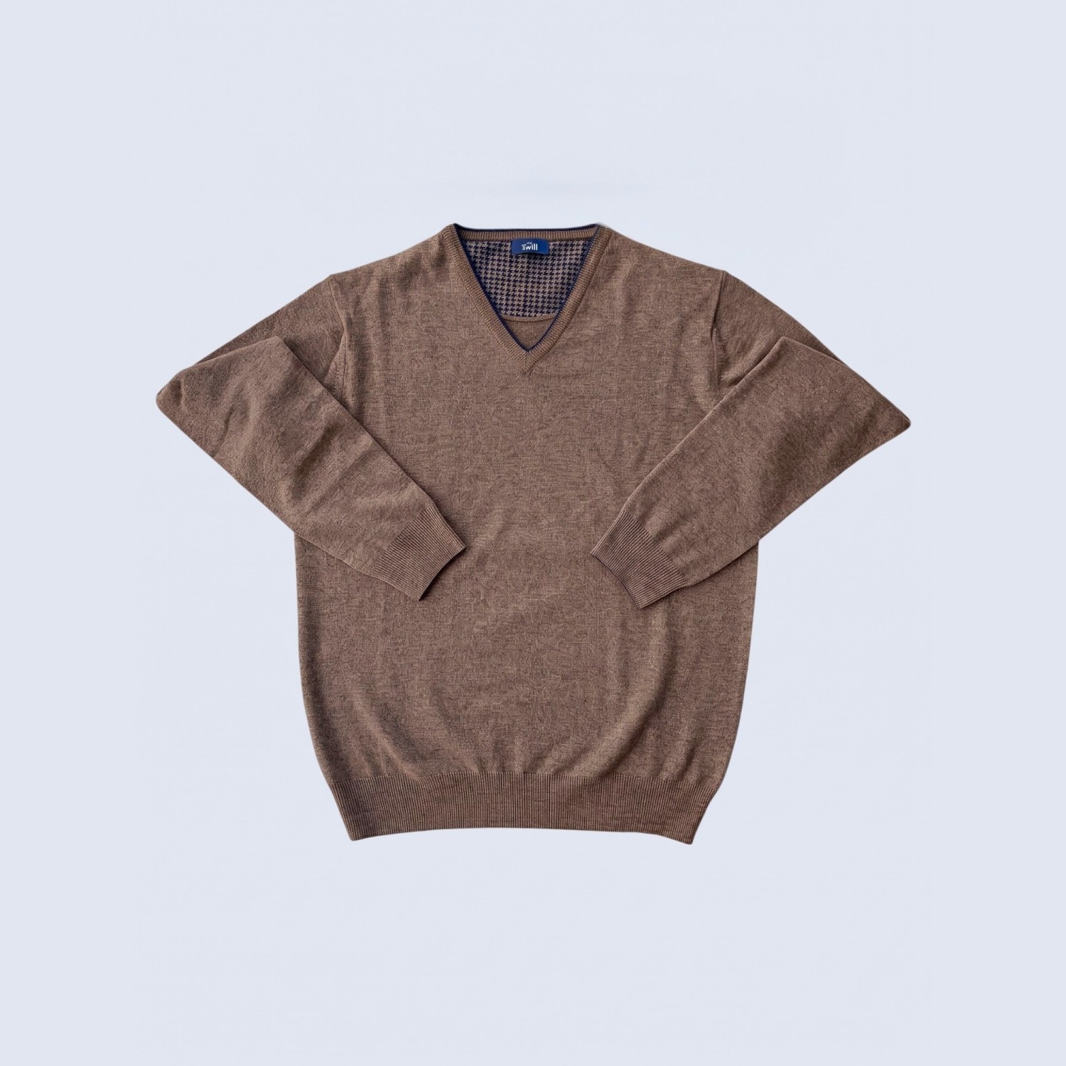 ΠΛΕΚΤΟ WOOL V NECK ΜΟΝΟΧΡΩΜΟ