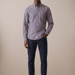 Ανδρικό Ριγέ Πουκάμισο με Γιακά Button-Down FYNCH-HATTON