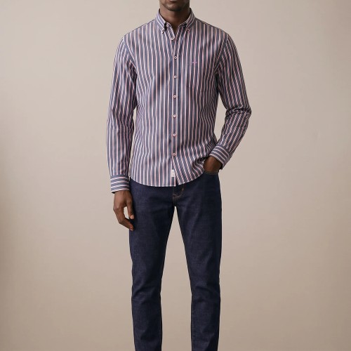 Ανδρικό Ριγέ Πουκάμισο με Γιακά Button-Down FYNCH-HATTON