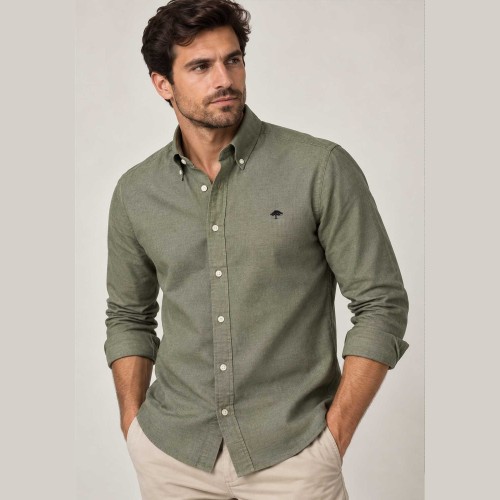 Ανδρικό Πουκάμισο Button-Down με Κέντημα Λογότυπο FYNCH-HATTON