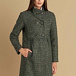 Γυναικείο Ημίπαλτο Tweed με Διπλό Κούμπωμα ATTRATTIVO