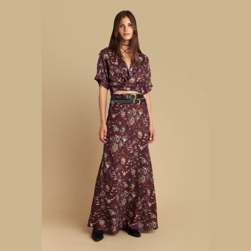 Γυναικεία Μακριά Φούστα με Floral Print ATTRATTIVO