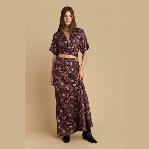 Γυναικεία Μακριά Φούστα με Floral Print ATTRATTIVO