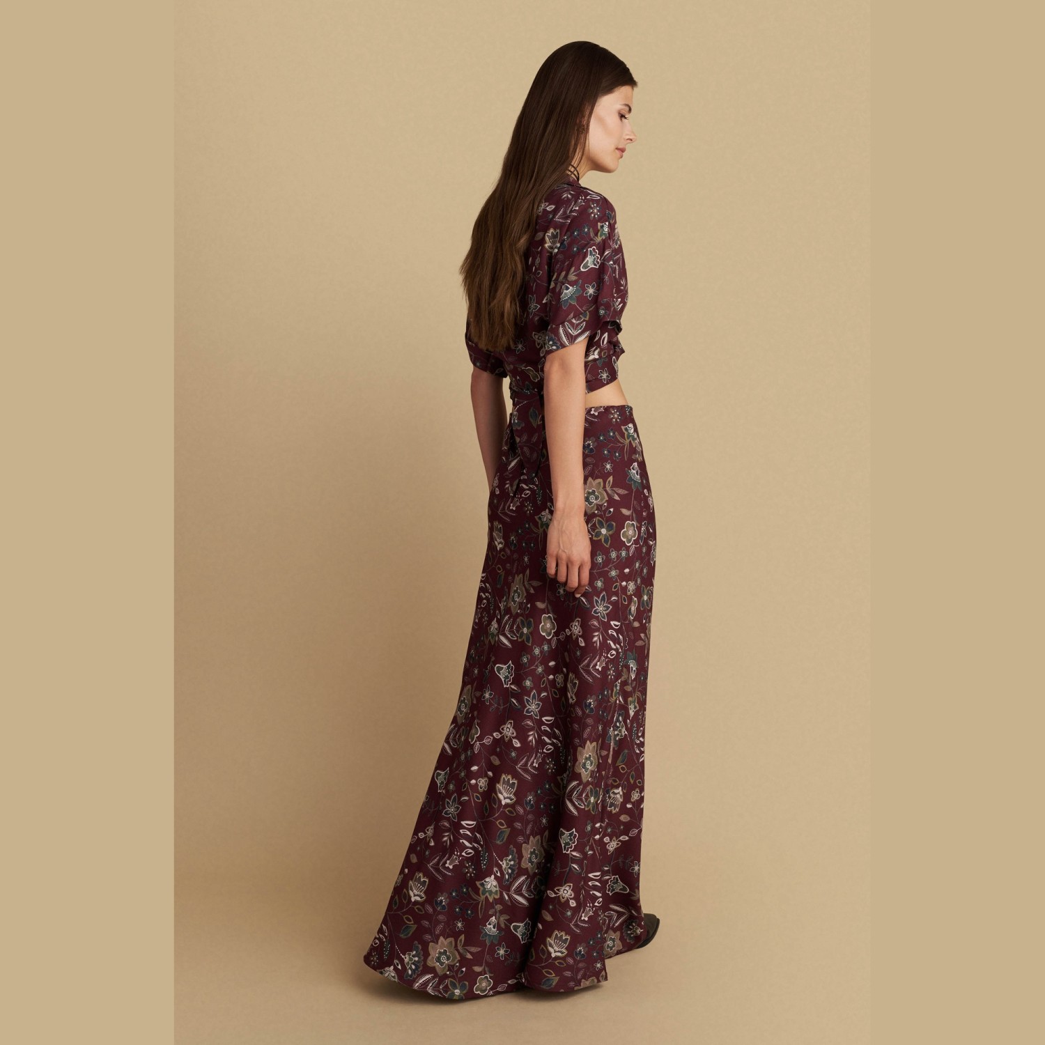 Γυναικεία Μακριά Φούστα με Floral Print ATTRATTIVO Γυναικεία Μακριά Φούστα με Floral Print ATTRATTIVO