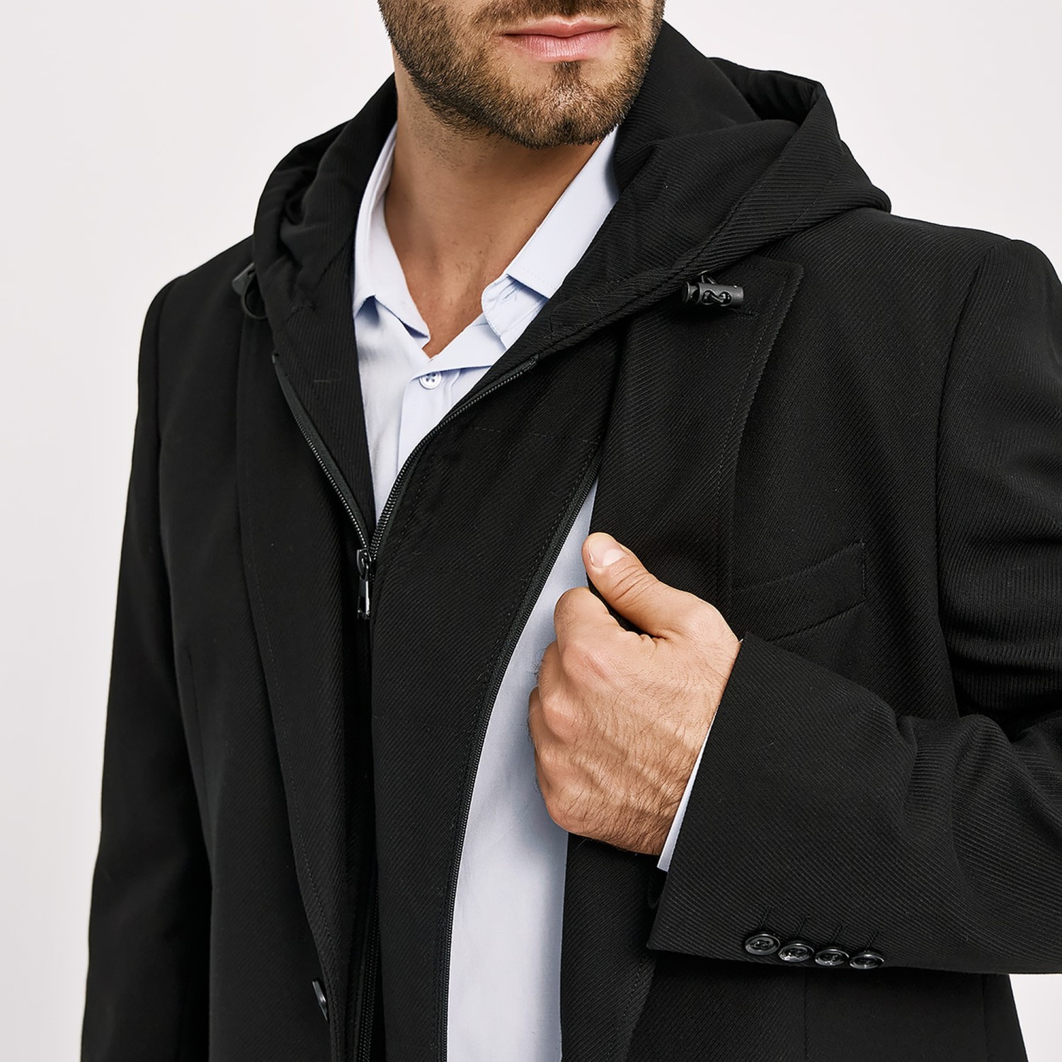 Unisex Σακάκι Slim Γραμμής με Κουκούλα SOGO Unisex Σακάκι Slim Γραμμής με Κουκούλα SOGO
