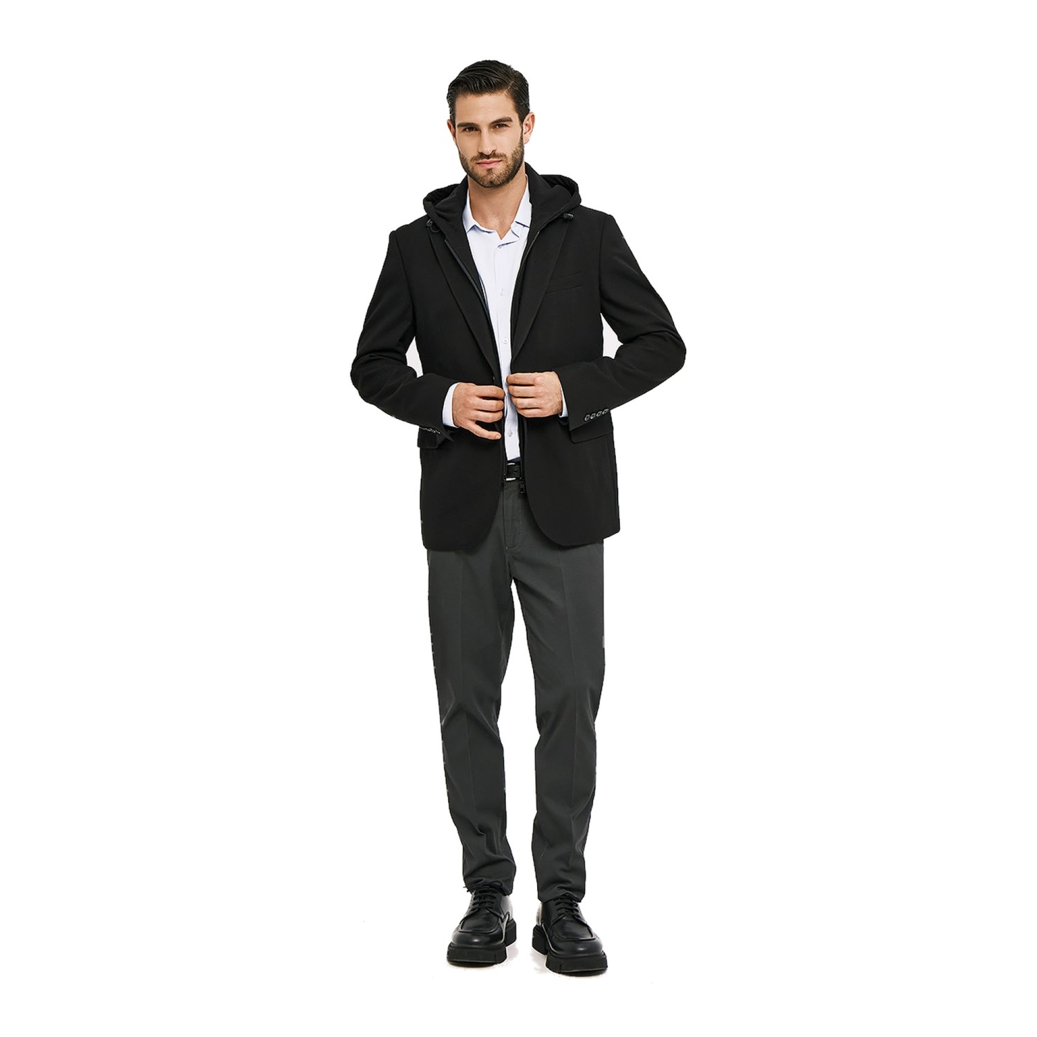Unisex Σακάκι Slim Γραμμής με Κουκούλα SOGO Unisex Σακάκι Slim Γραμμής με Κουκούλα SOGO