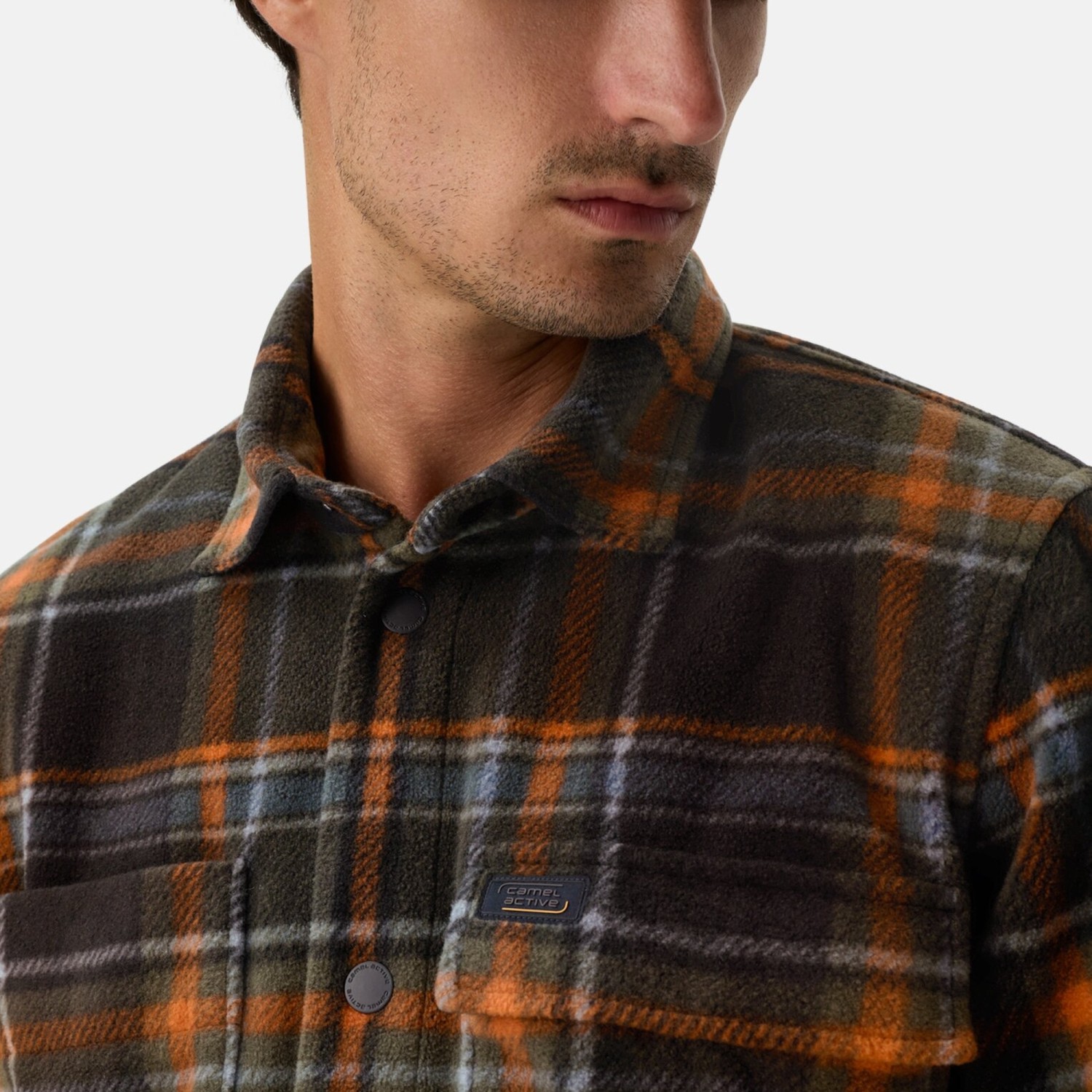 Ανδρικό Πουκάμισο Overshirt Καρό CAMEL ACTIVE