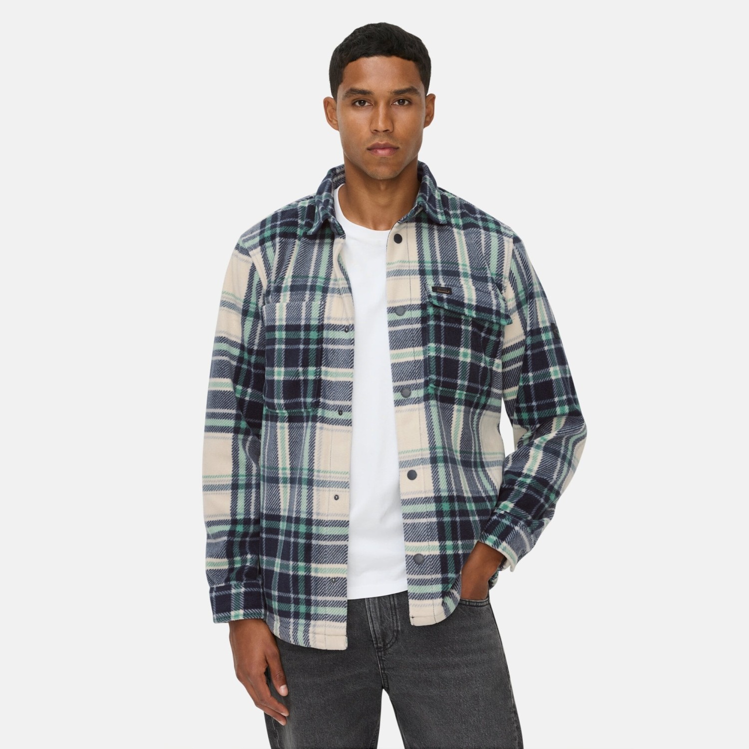 Ανδρικό Πουκάμισο Overshirt Καρό CAMEL ACTIVE