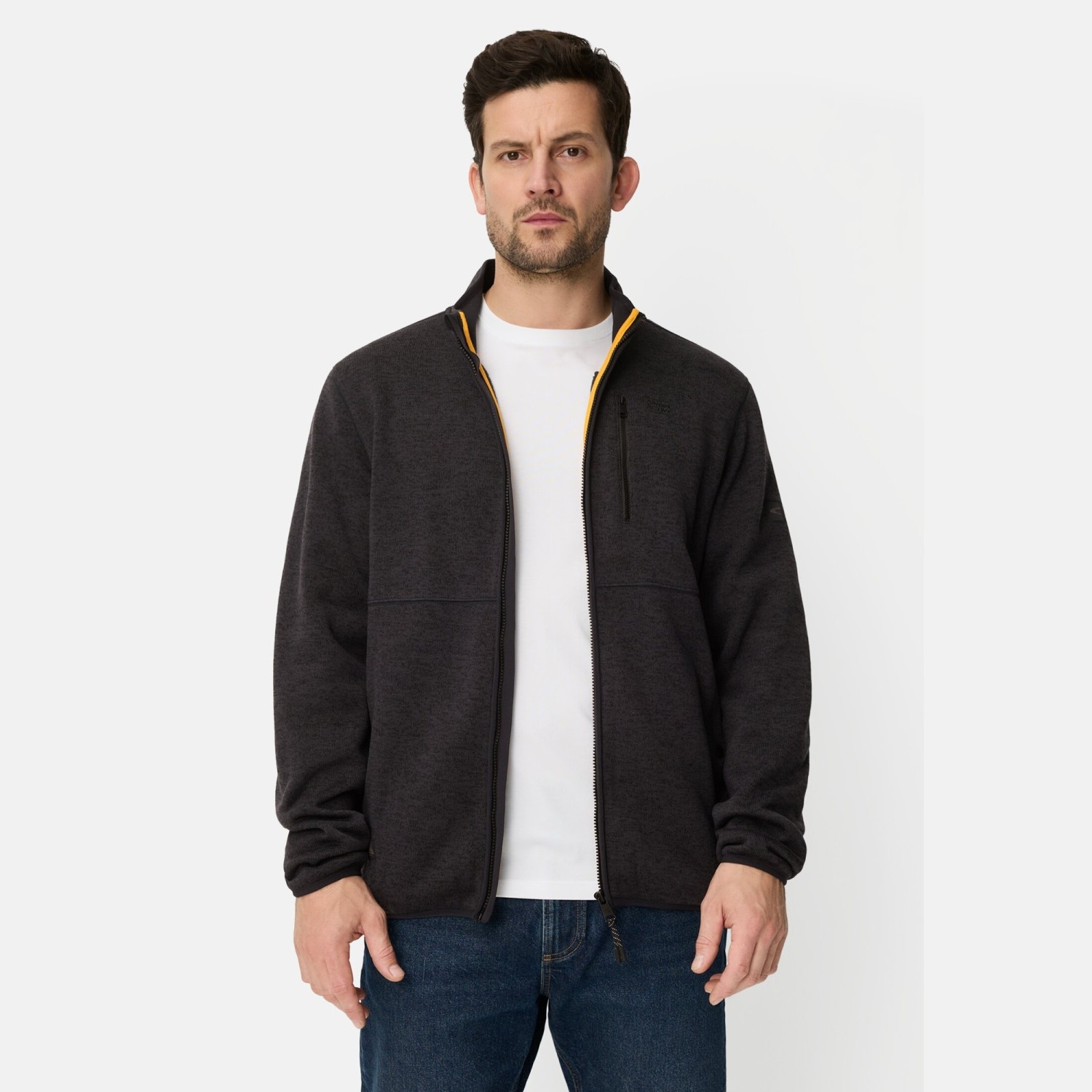 Ανδρική Πλεκτή Ζακέτα Fleece με Φερμουάρ CAMEL ACTIVE