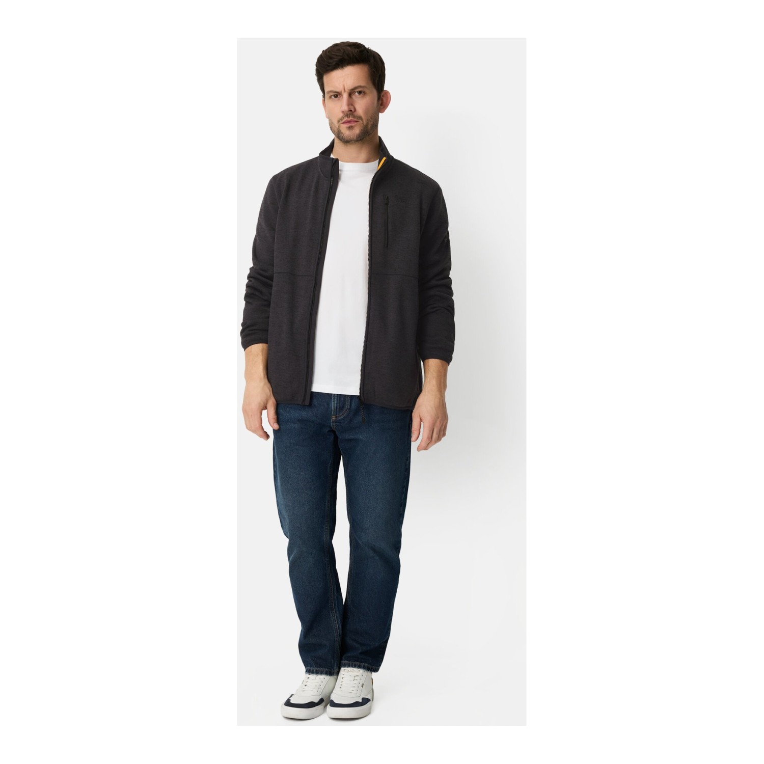 Ανδρική Πλεκτή Ζακέτα Fleece με Φερμουάρ CAMEL ACTIVE