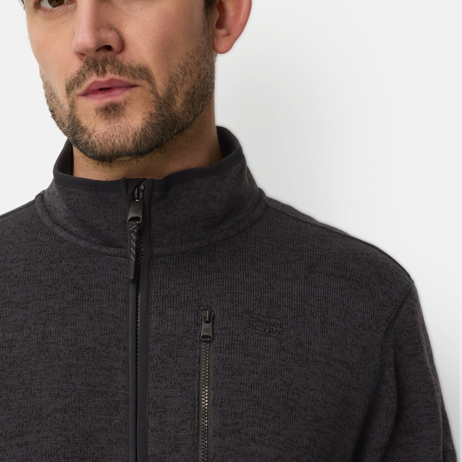 Ανδρική Πλεκτή Ζακέτα Fleece με Φερμουάρ CAMEL ACTIVE