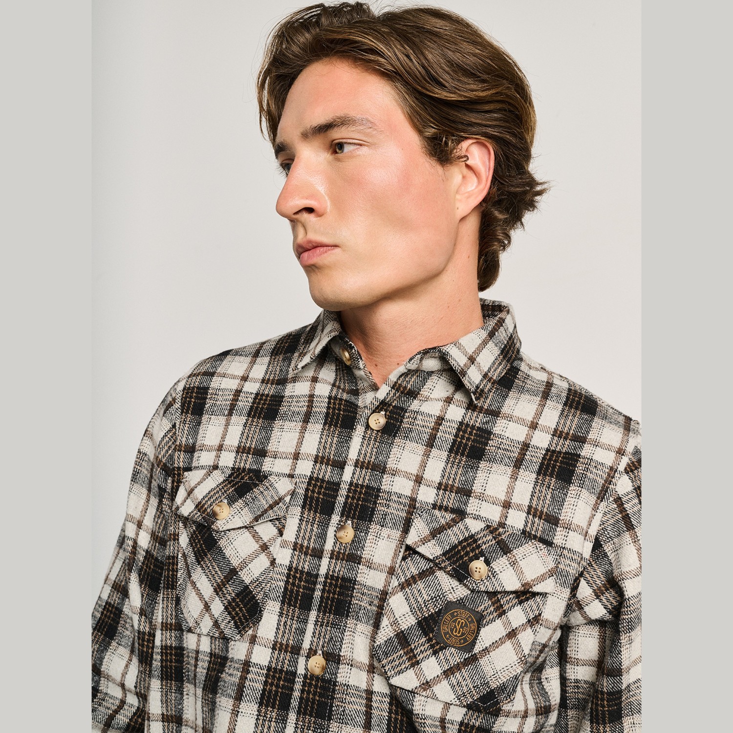 Ανδρικό Πουκάμισο Overshirt Καρό ACE STAFF