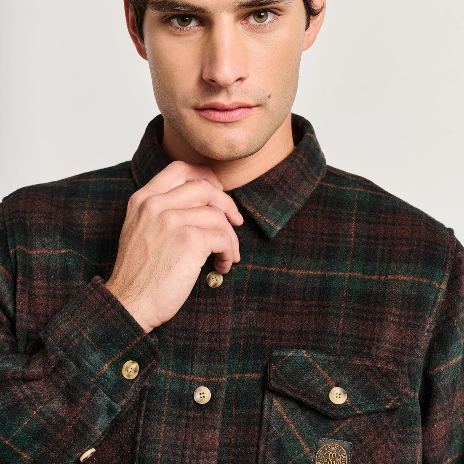 Ανδρικό Πουκάμισο Overshirt Καρό Σχέδιο Alan STAFF