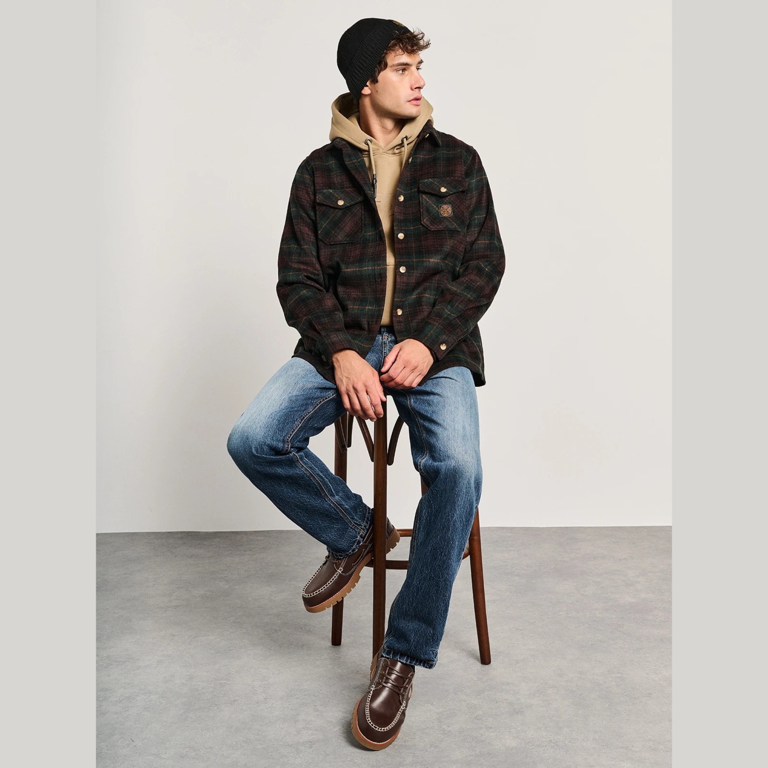 Ανδρικό Πουκάμισο Overshirt Καρό Σχέδιο Alan STAFF