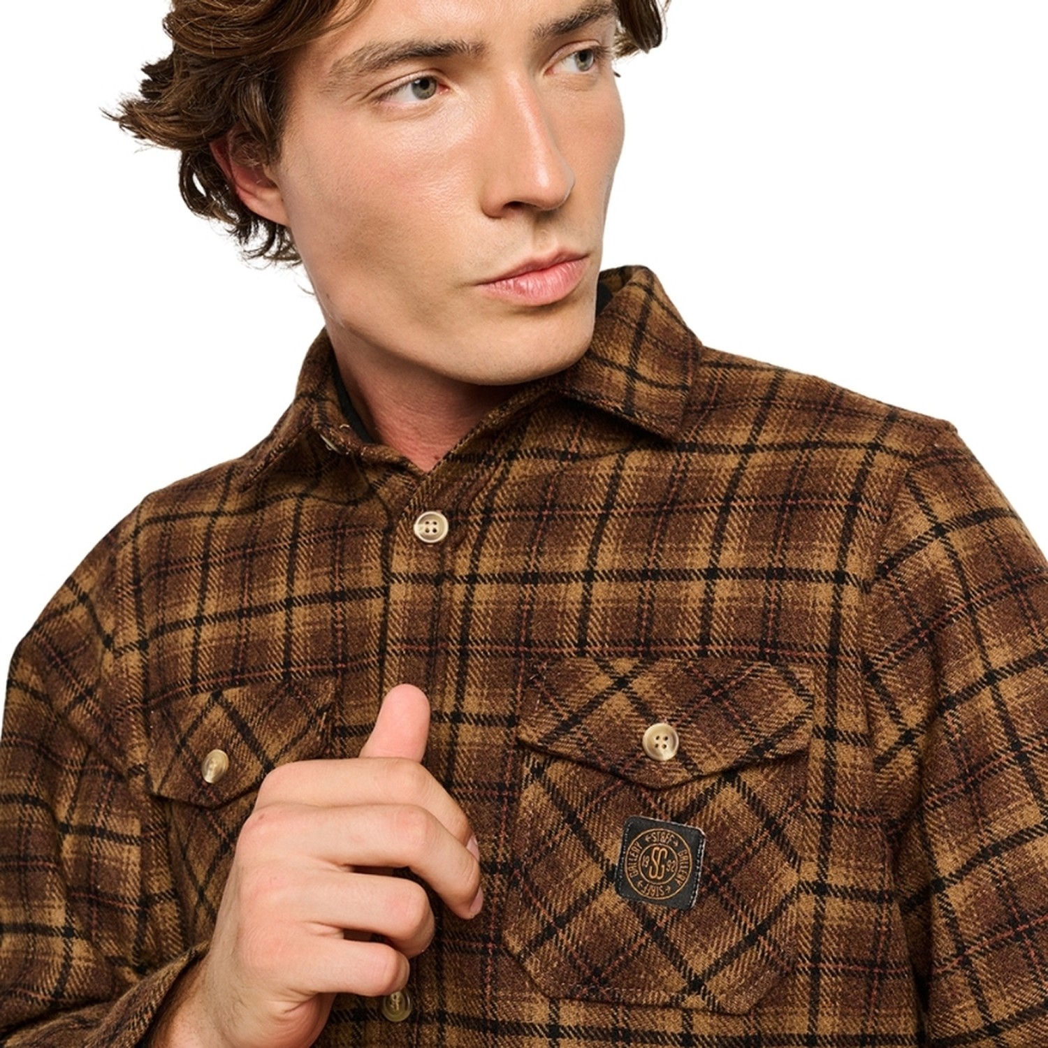 Ανδρικό Πουκάμισο Overshirt Καρό ARI STAFF