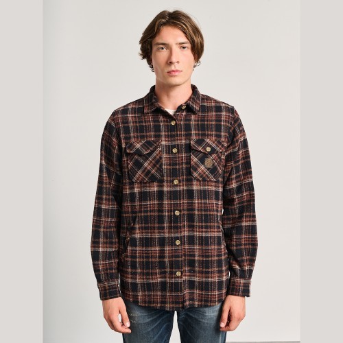 Ανδρικό Πουκάμισο Overshirt Καρό Εκτόρ STAFF