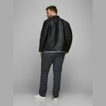 Ανδρικό Δερμάτινο Μπουφάν Biker Στυλ JACK & JONES