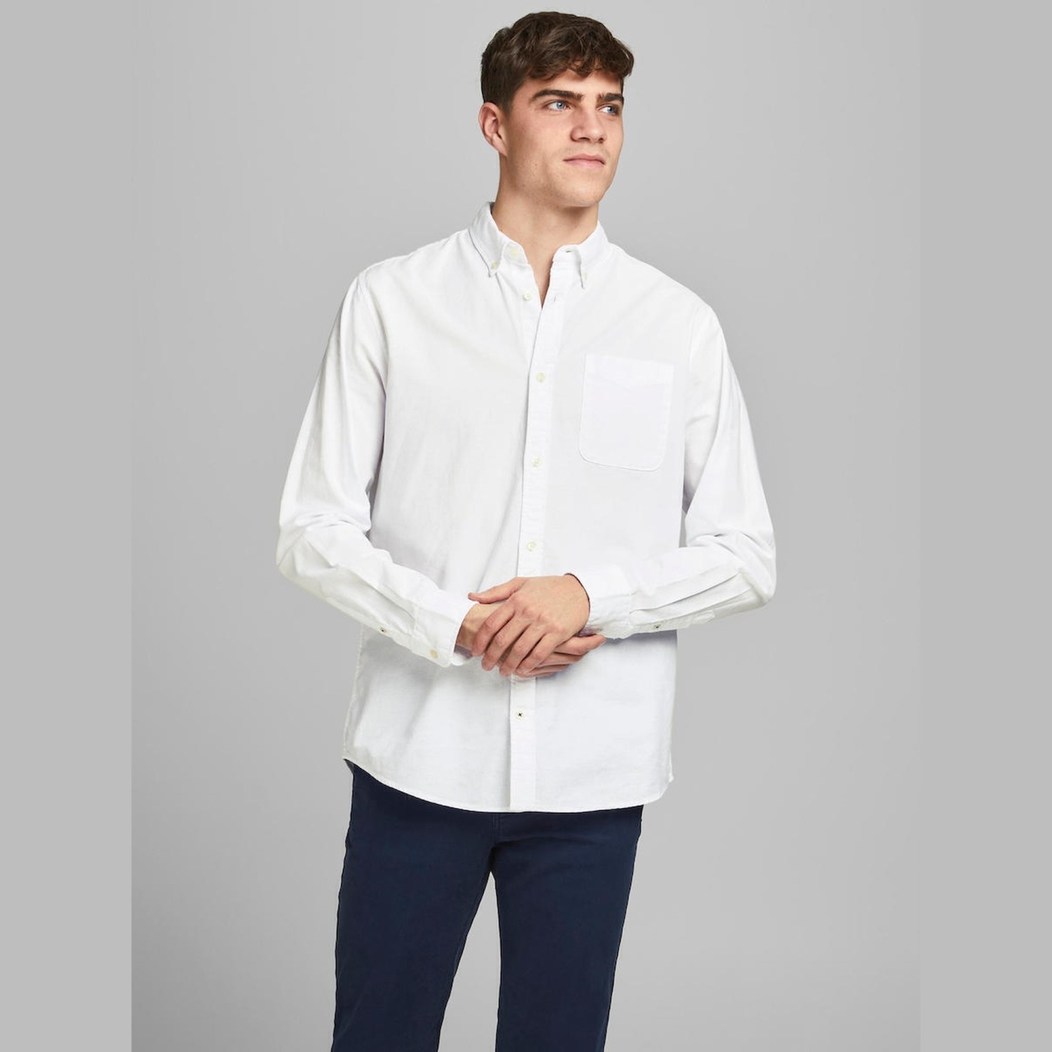 Ανδρικό Πουκάμισο Oxford με Τσέπη JACK & JONES