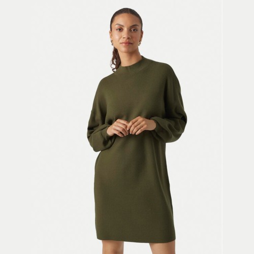 Γυναικείο Πλεκτό Φόρεμα με Ψηλό Γιακά VERO MODA