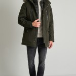 Unisex Τζάκετ με Κουκούλα και Γούνα NAVY & GREEN