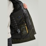Unisex Τζάκετ με Κουκούλα και Γούνα NAVY & GREEN