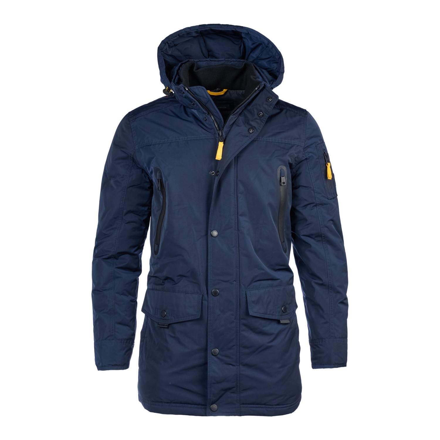 Unisex Τζάκετ με Κουκούλα και Τσέπες NAVY & GREEN