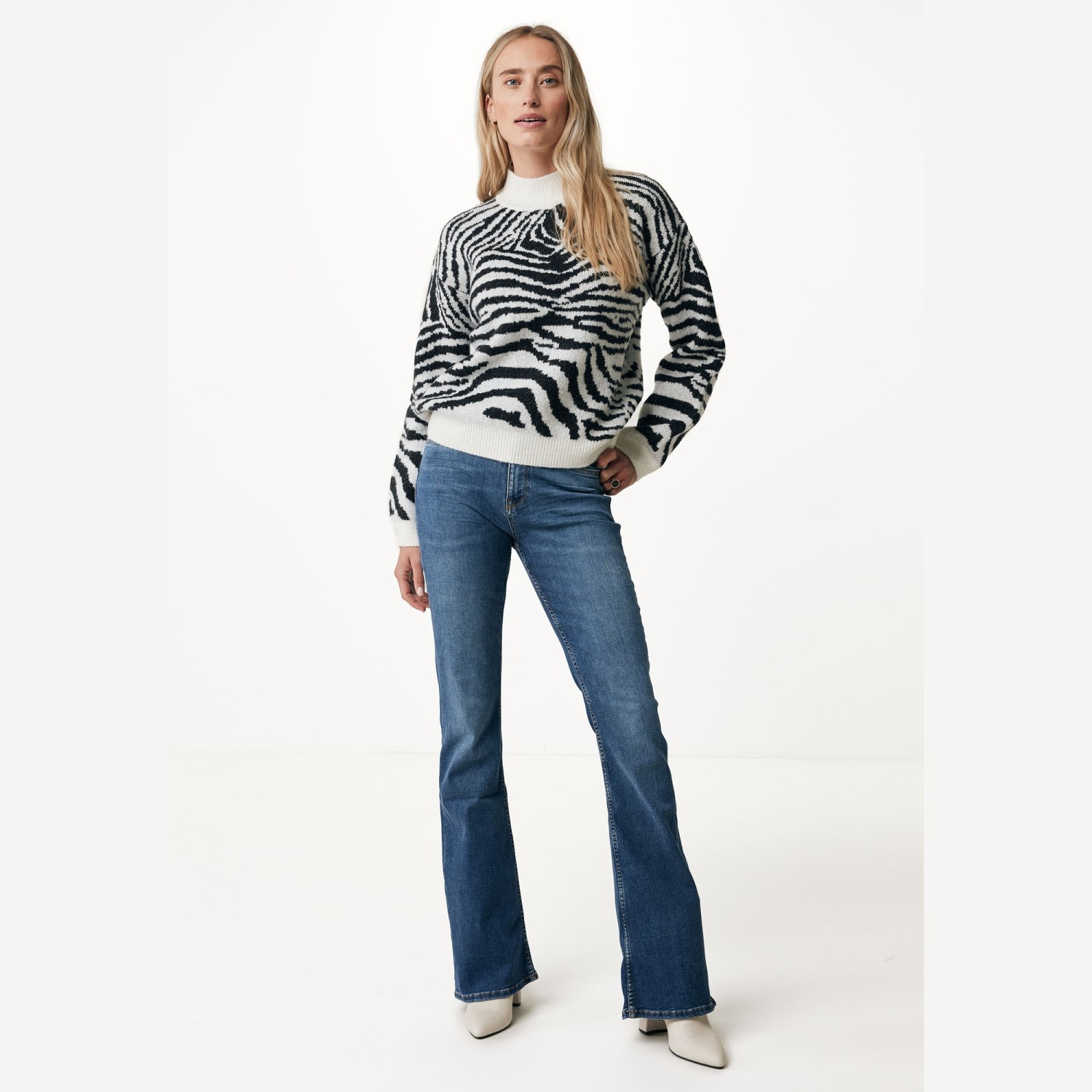 Γυναικείο Πλεκτό Πουλόβερ με Animal Print MEXX