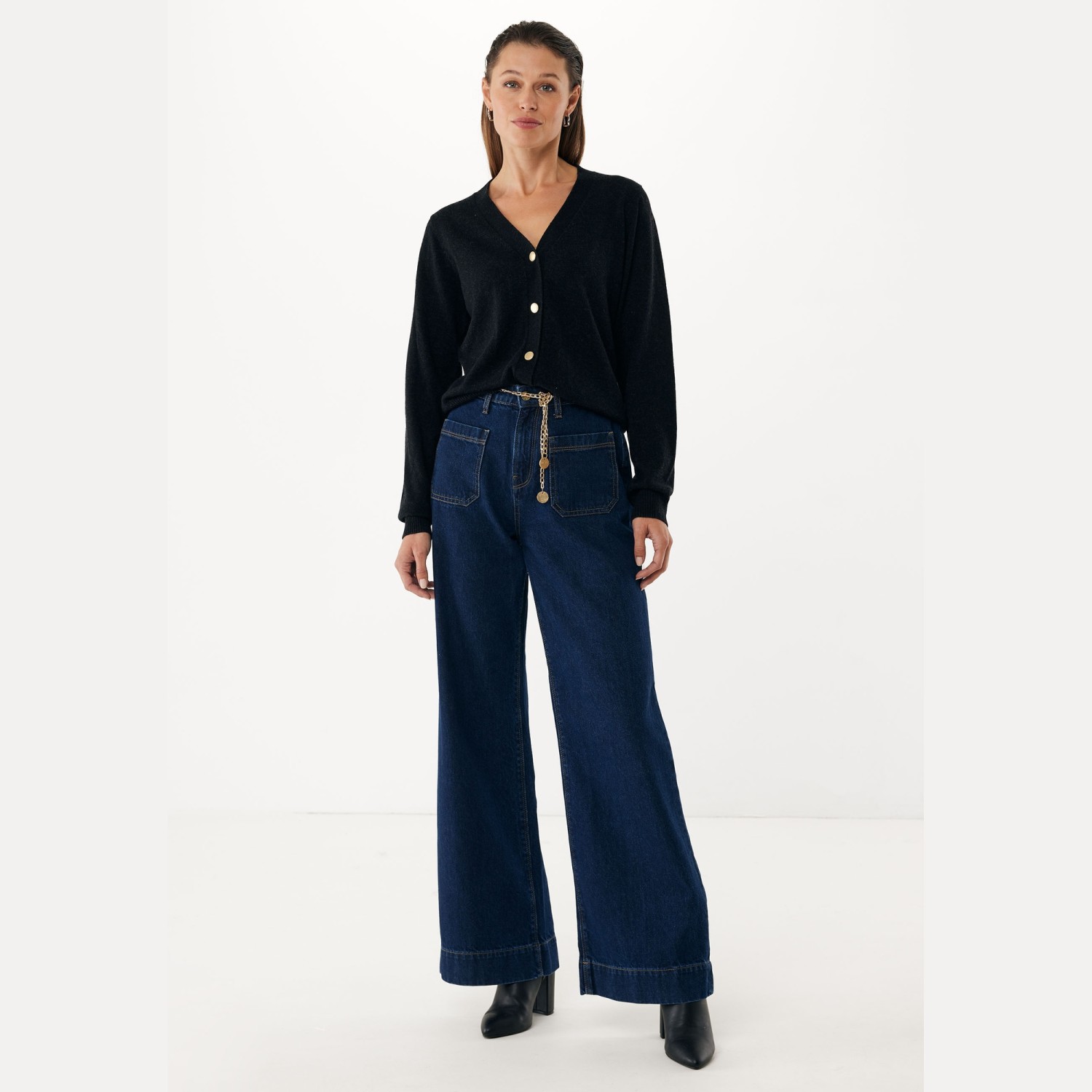 Γυναικεία Ζακέτα Cashmere με Χρυσά Κουμπιά MEXX