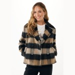 Γυναικείο Καρό Παλτό Peacoat MEXX