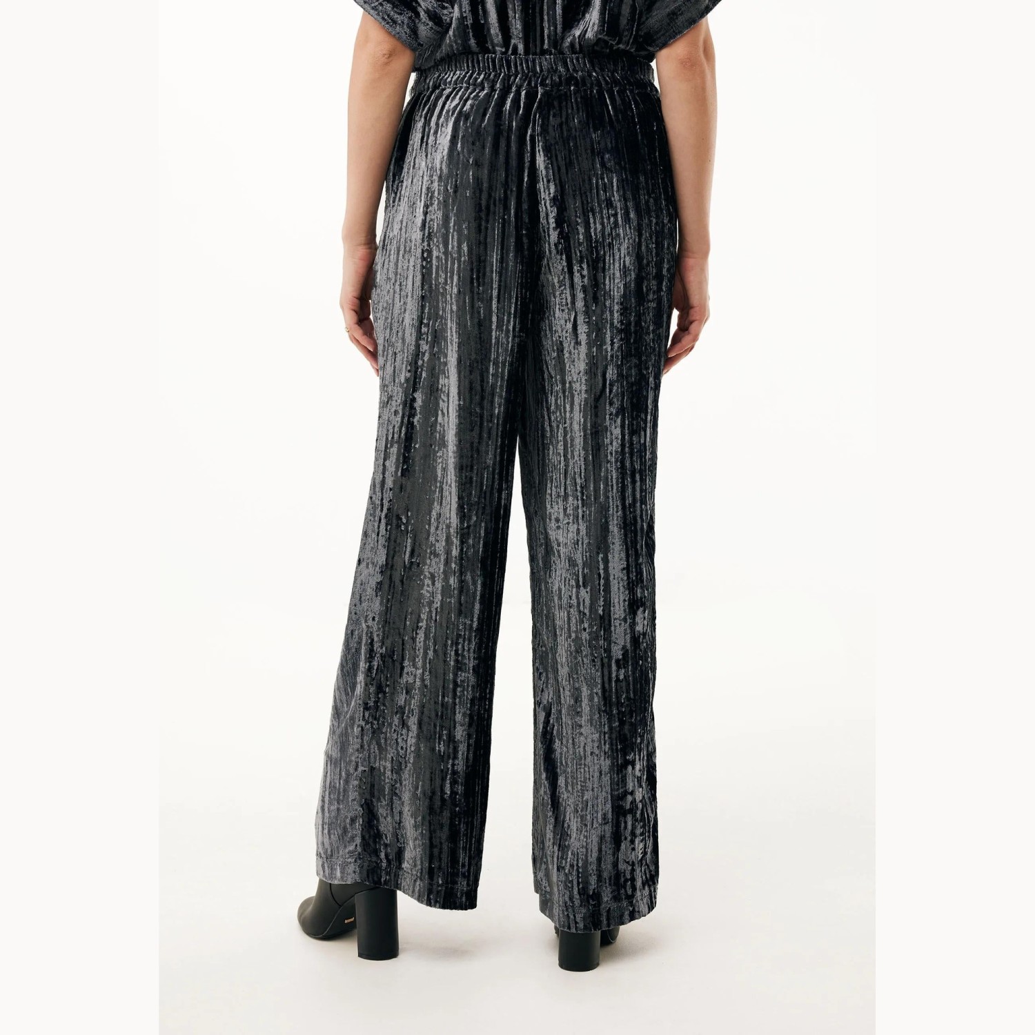Γυναικείο Παντελόνι Crushed Velvet Φαρδιά Γραμμή MEXX