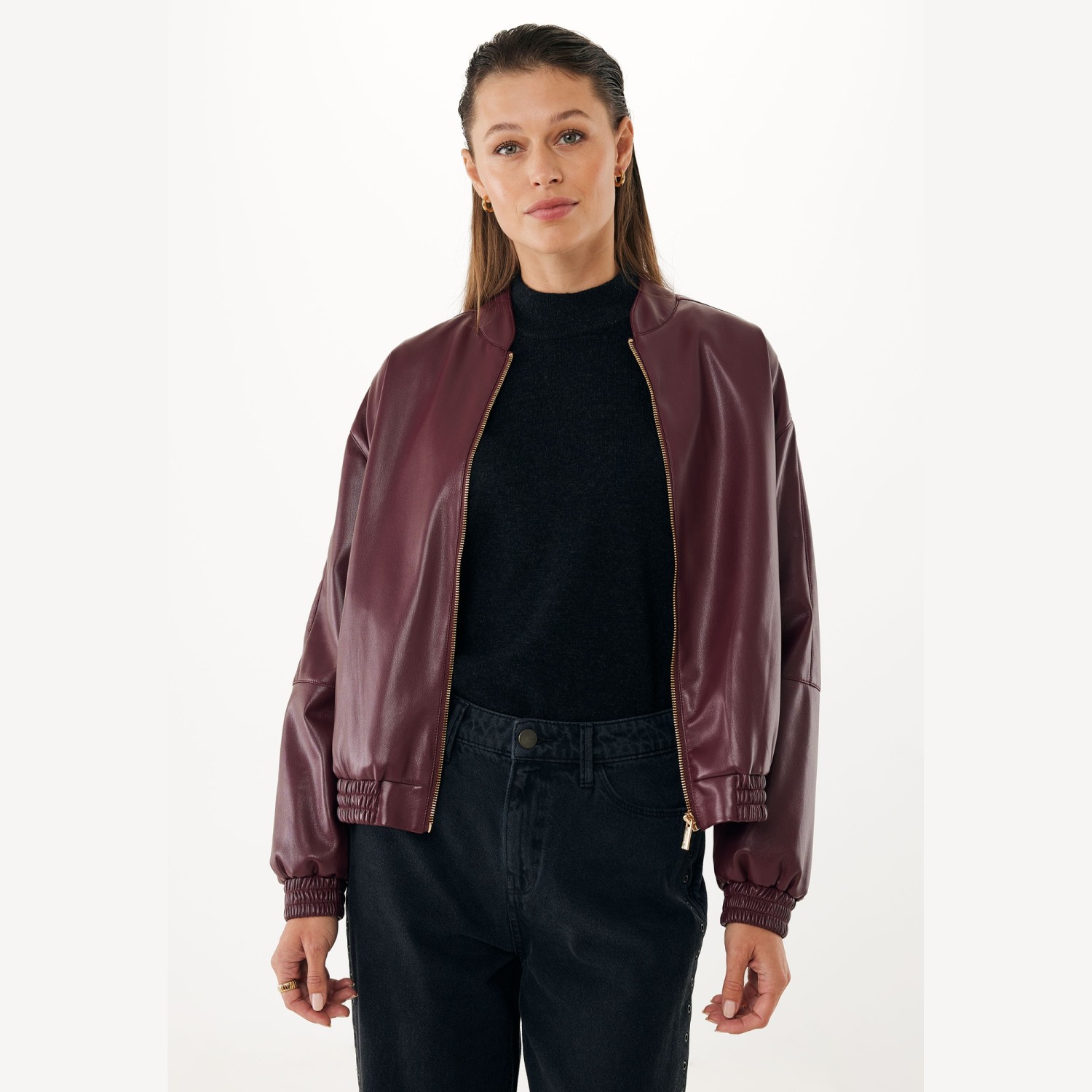 Γυναικείο Bomber Jacket από Συνθετικό Δέρμα MEXX