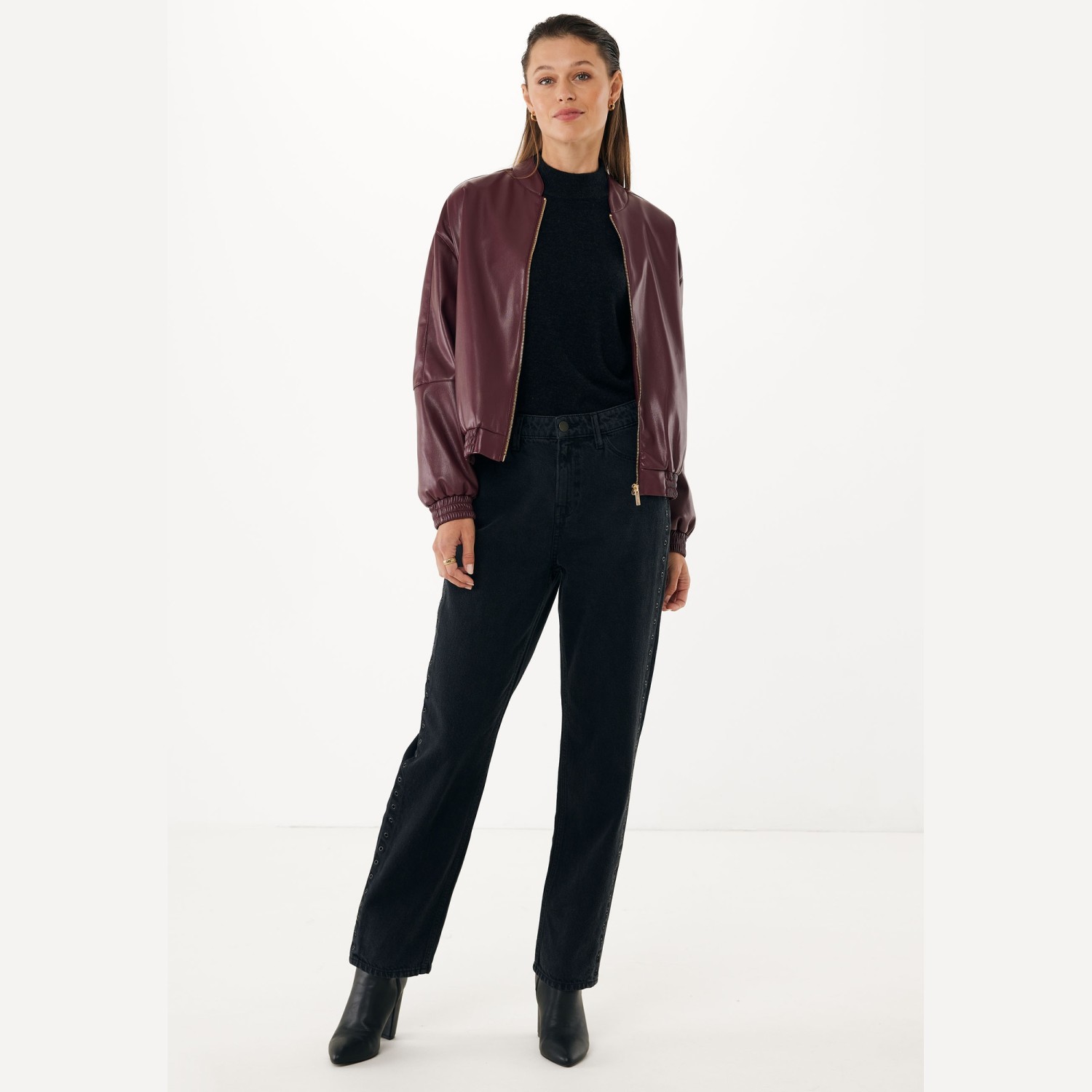 Γυναικείο Bomber Jacket από Συνθετικό Δέρμα MEXX