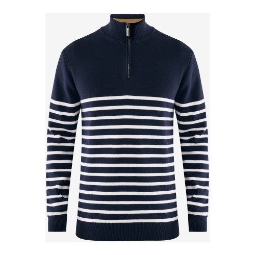 Ανδρική Ριγέ Μπλούζα Half Zip MEXX