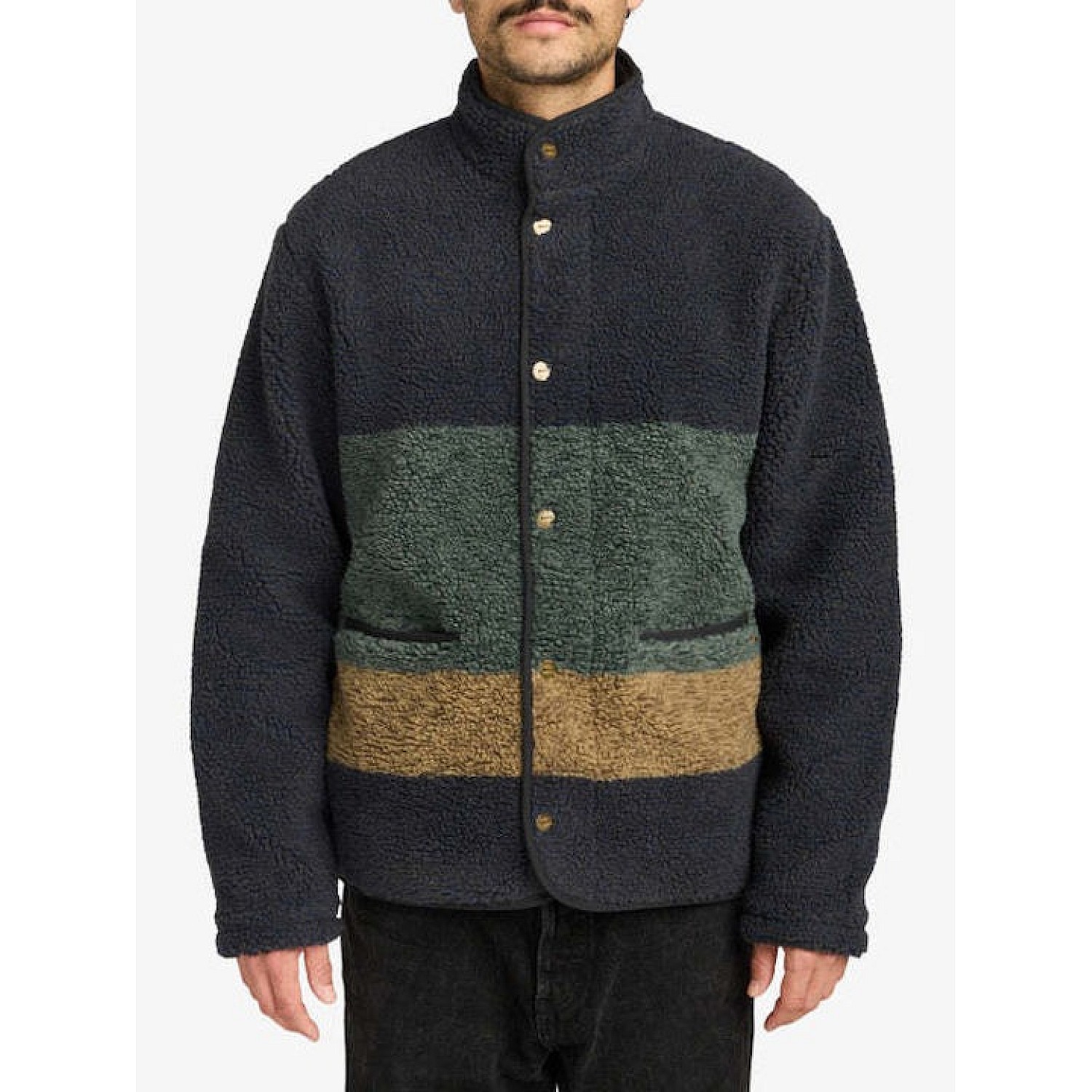 Ανδρική Ζακέτα Fleece με Κουμπιά Πίεσης RVCA