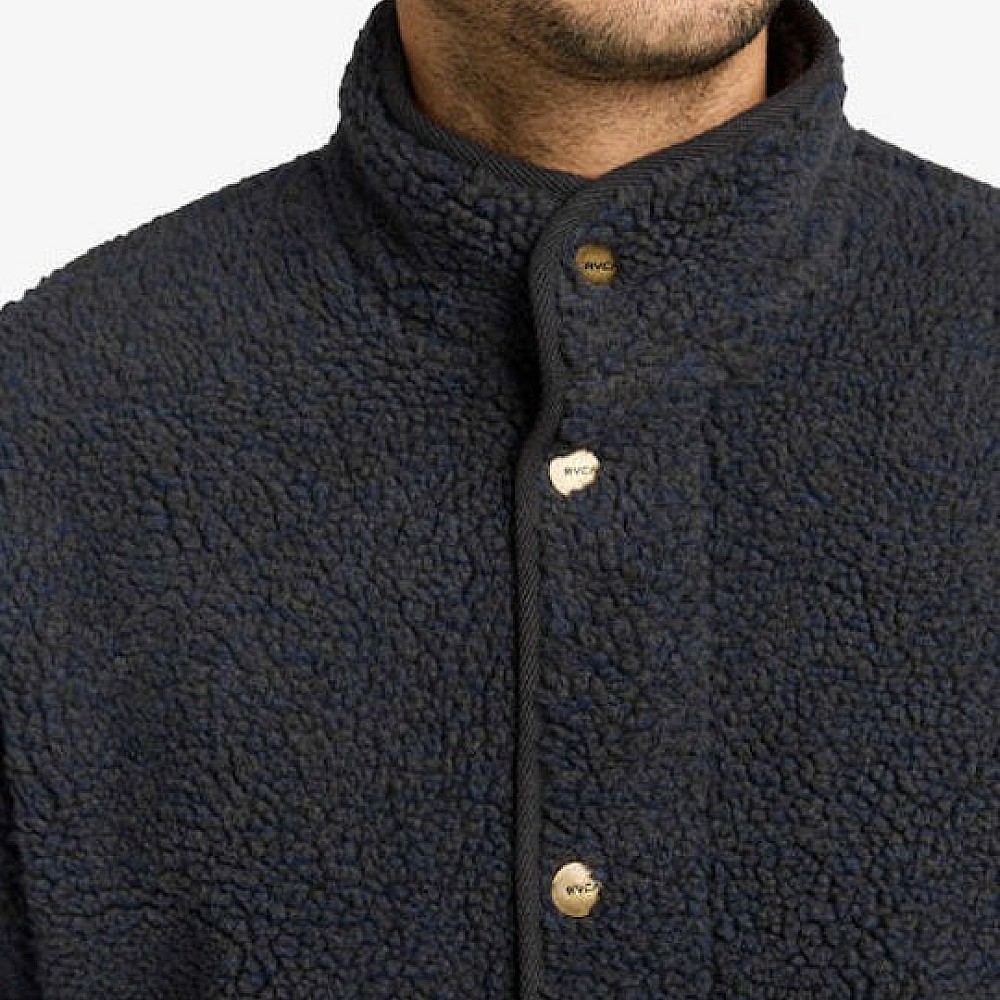 Ανδρική Ζακέτα Fleece με Κουμπιά Πίεσης RVCA