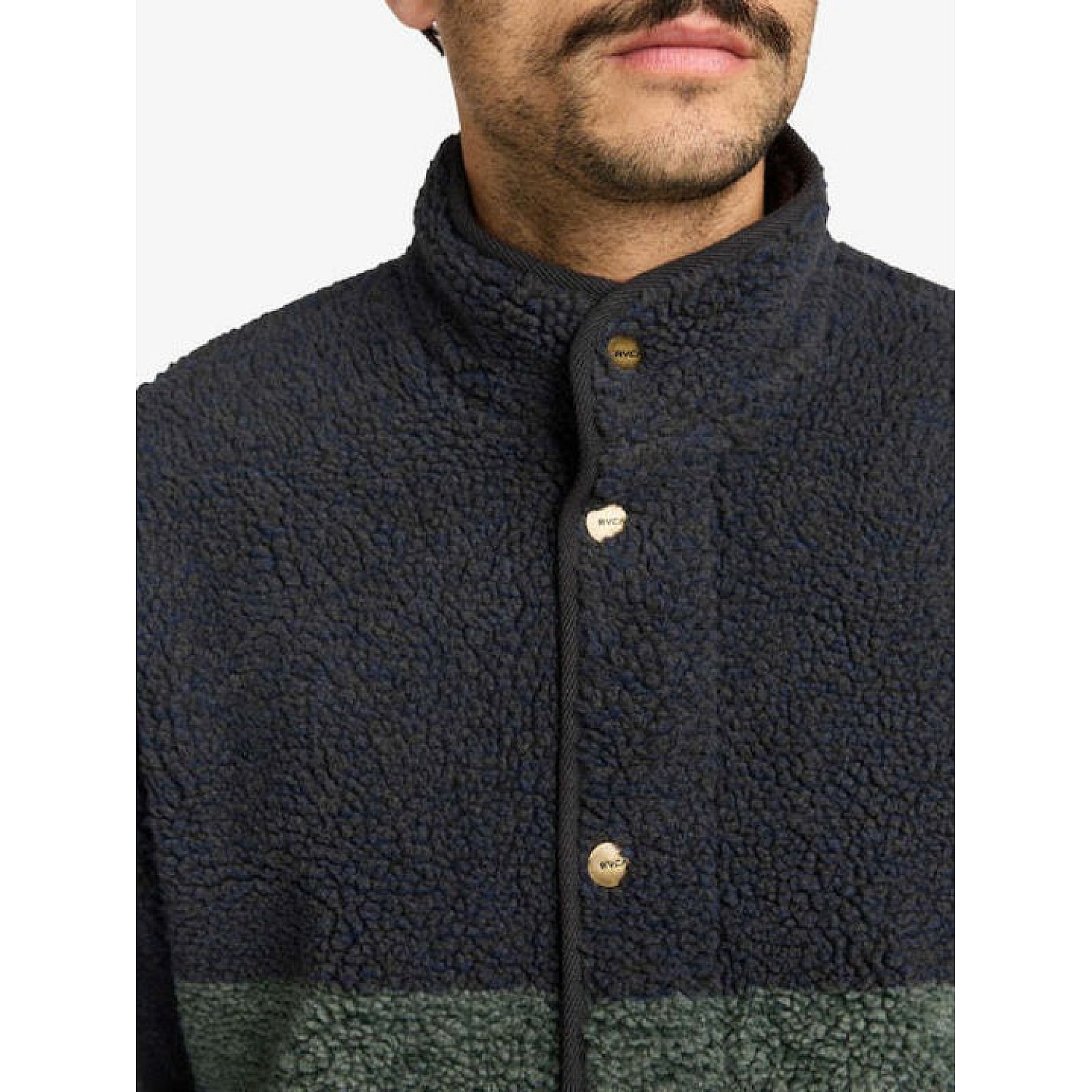 Ανδρική Ζακέτα Fleece με Κουμπιά Πίεσης RVCA