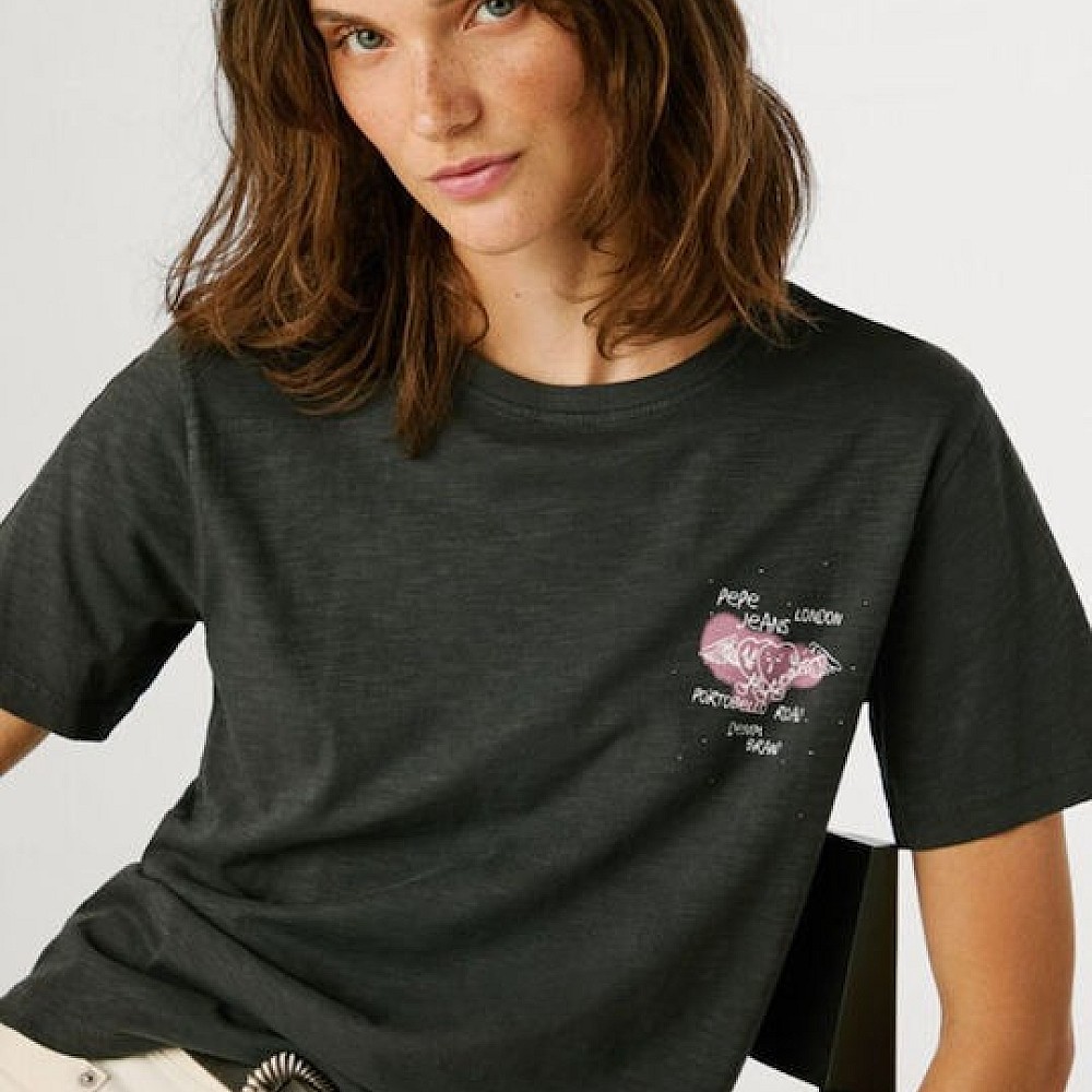 Γυναικεία Κοντομάνικη Μπλούζα με Τύπωμα PEPE JEANS